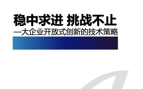 36氪：大企业开放式创新的技术策略(29页)