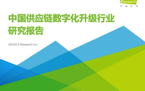 艾瑞咨询：2022年中国供应链数字化升级行业研究报告（41页）
