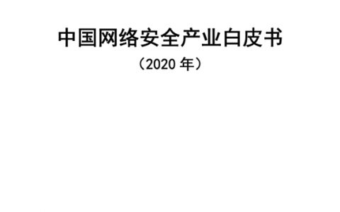 中国网络安全产业白皮书（2020年）
