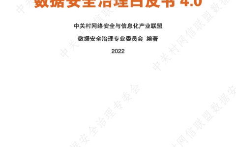 数据安全治理白皮书 4.0（219页）