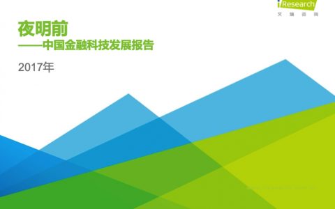 2017年中国金融科技发展报告