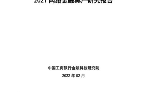 中国工商银行金融科技研究院：2021网络金融黑产研究报告（25页）