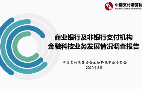 中国支付清算协会：商业银行及非银行支付机构金融科技业务发展情况调查报告（46页）