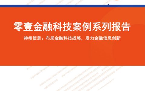 金融科技案例系列报告神州信息布局金融科技战略发力金融信息创新（18页）