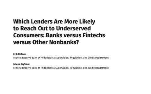 金融科技公司和其他非银行机构哪些贷款机构更有可能向服务不足的消费者伸出援手-英文版（52页）