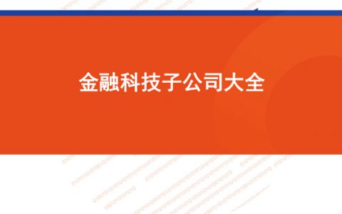 2021中国金融科技子公司大全（11页）