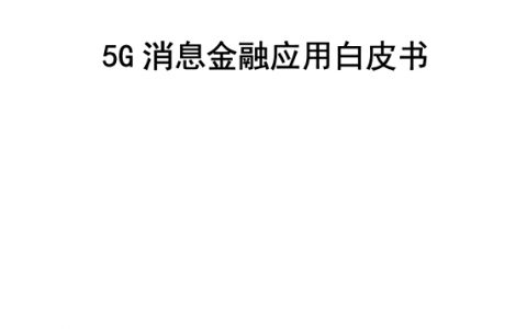 北京金融科技产业联盟：20235G消息金融应用白皮书（57页）