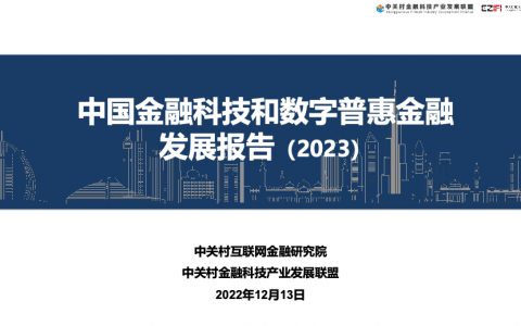 中国金融科技和数字普惠金融发展报告2023（35页）