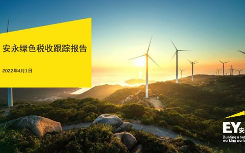安永：2022年全球绿色税收跟踪报告（52页）