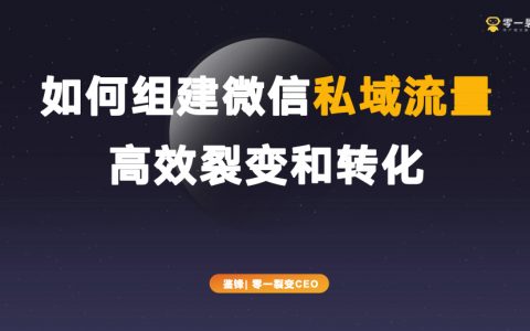 零一裂变：如何组建微信私域流量高效裂变和转化(51页)