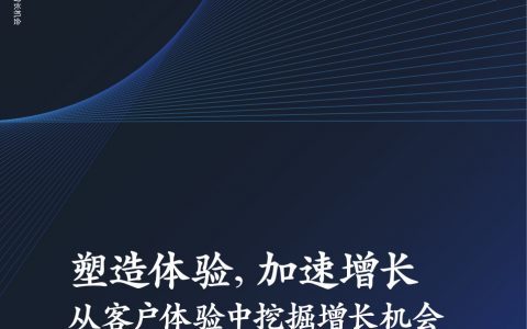 麦肯锡：塑造体验，加速增长—— 从客户体验中挖掘增长机会(80页)