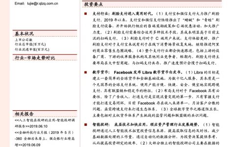 刷脸支付进入商用时代、智能投研加速发展