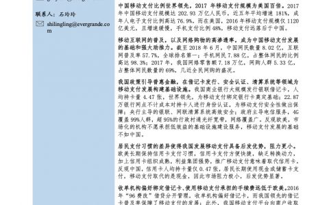 恒大研究院：2018 中国移动支付报告