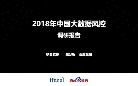 百度金融：2018年中国大数据风控调研报告（46页）