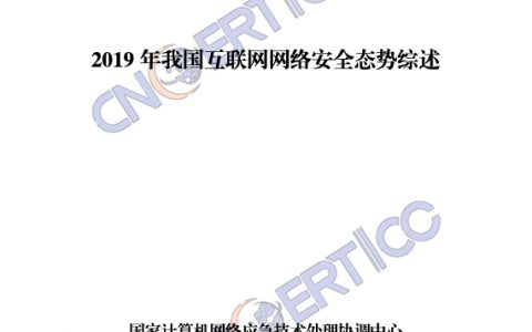 国家互联网应急中心：2019年我国互联网网络安全态势综述(49页)