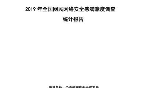 2019网民网络安全感满意度调查总报告(171页)