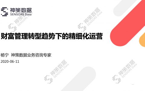 财富管理转型趋势下的精细化运营（30页）