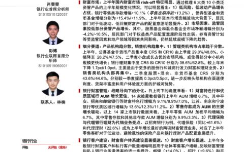银行业财富管理深度研究系列如何理解上半年财富市场的变化（18页）